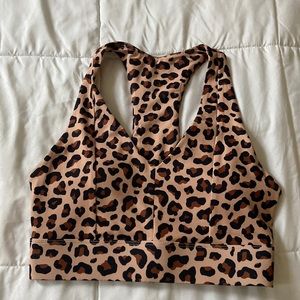 Leopard print workout set
